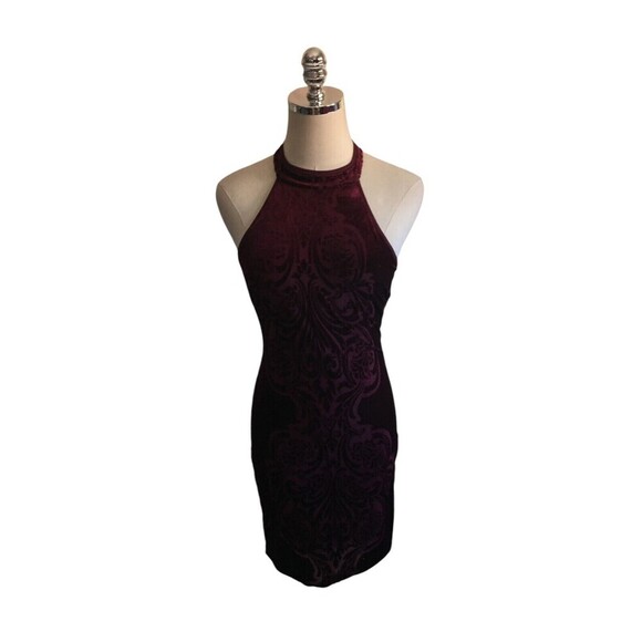 Emerald Sundae Mini Dress Women's Size Small Wine Red Sleeveless Button Closure - Picture 1 of 6